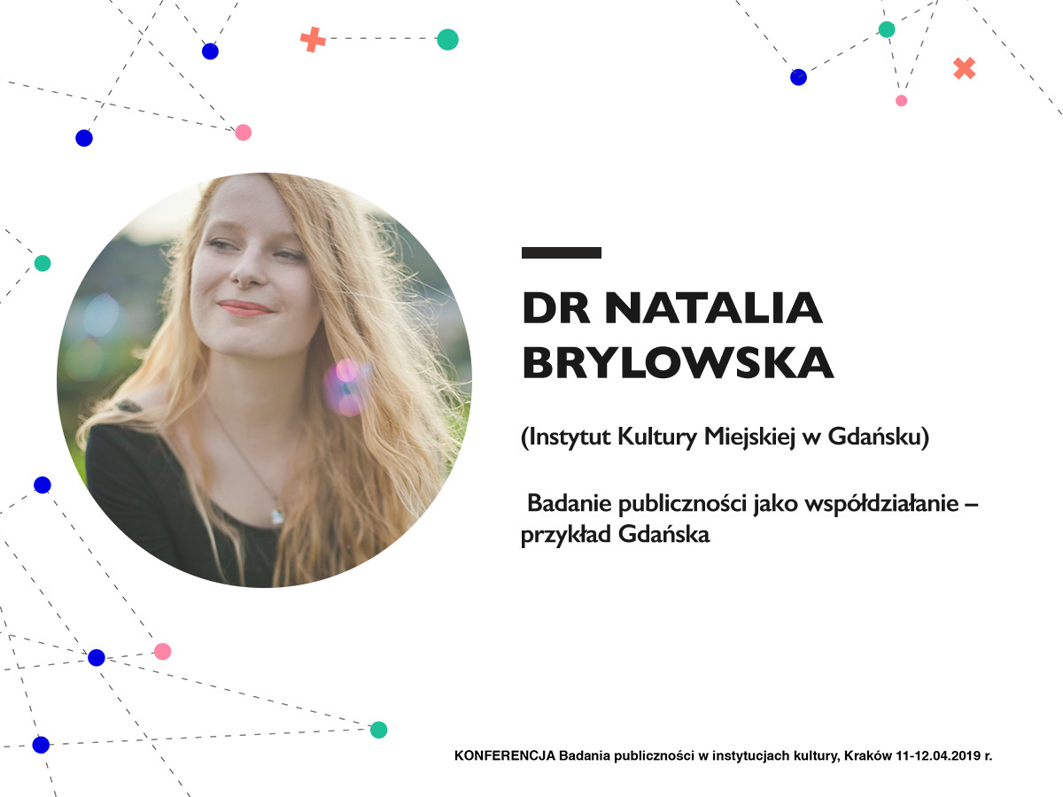 Dr Natalia Brylowska (Instytut Kultury Miejskiej w Gdańsku) Badanie publiczności jako współdziałanie - przykład Gdańska